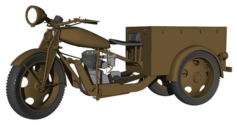 CG Japanese army Type1 motorcycle